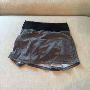 Gray and Black Athletic Skort